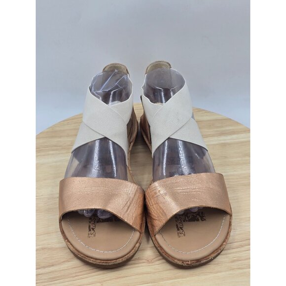 Sorel Ella Leather Womens Slingback Flat Sandals NL2890-120  sz 9.5 - Picture 3 of 8